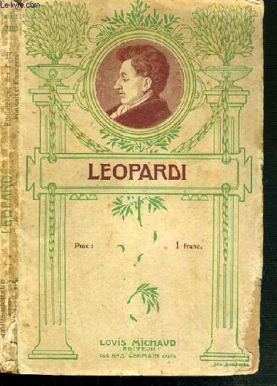 LEOPARDI / BIBLIOTHEQUE DES POETES FRANCAIS ET ETRANGERS.