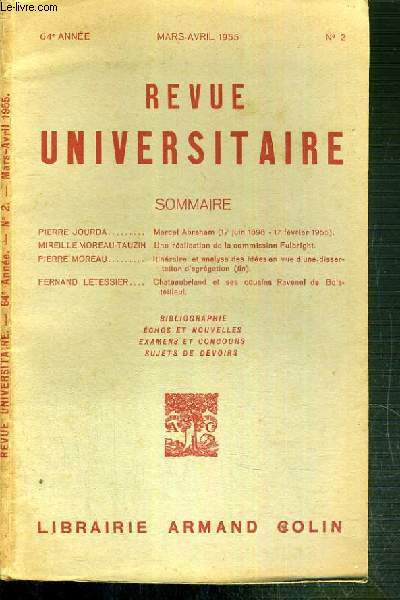 REVUE UNIVERSITAIRE - N2 - MARS-AVRIL 1955