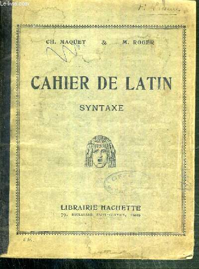 CAHIER DE LATIN - SYNTAXE