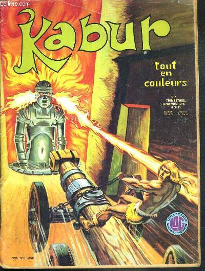 KABUR - N5 - 5 DECEMBRE 1976 KABUR MOLOCH - CANDOMBLE - LA CONQUETE DE L'ESPACE - LE GLADIATEUR DE BRONZE, LES PEUPLES DES PROFONDEURS - LA BALEINE ET LE CACHALOT. / COLLECTION SUPER HEROS