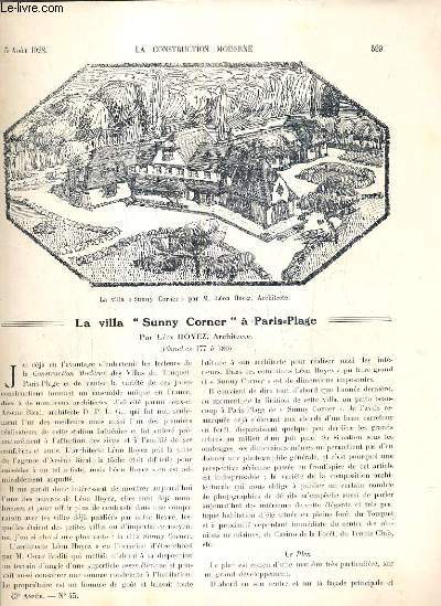 LA CONSTRUCTION MODERNE - 43e VOLUME (1927-1928) - FASCICULE N45 - VILLA 