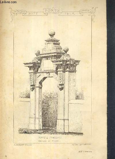 N123 - PORTE - GATE - THUR - theatre de Monte-Carlo  Monaco, hotel-de-ville de Breslau allemagne, palais de Fontainebleau, porte d'un palais du XVe siecle, place de Venise  Rome, porte  Frascati, environs de Rome, porte de Ville  Genes...