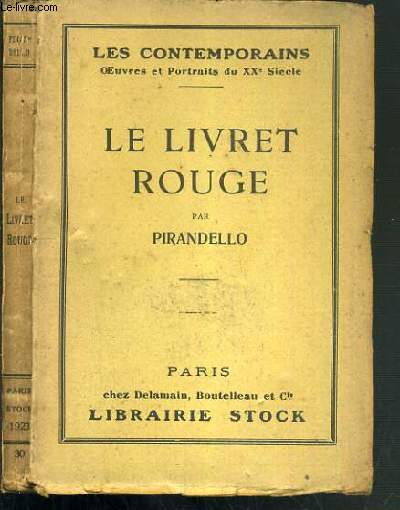 LE LIVRET ROUGE / COLLECTION LES CONTEMPORAINS N30.
