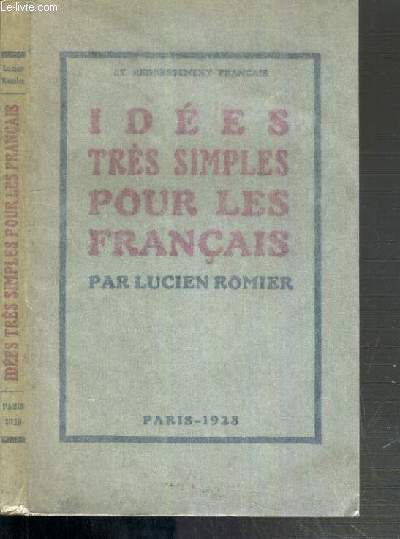 IDEES TRES SIMPLES POUR LES FRANCAIS - LE REDRESSEMENT FRANCAIS