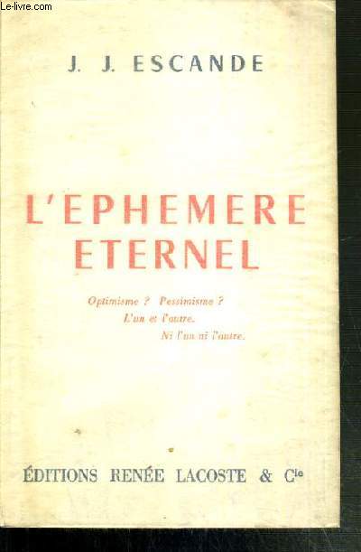 L'EPHEMERE ETERNEL