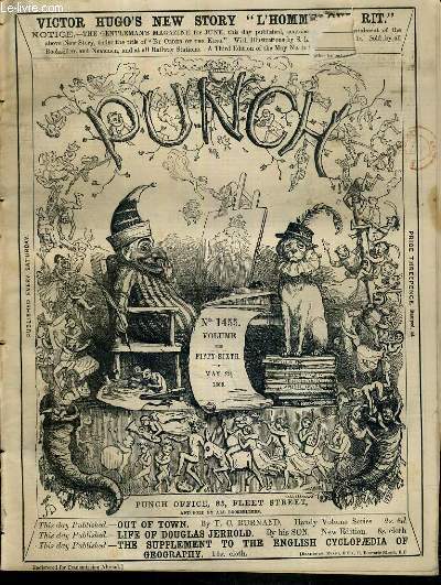 PUNCH OR THE LONDON CHARIVARI - N1455 - VOLUME THE FIFTY-SIXTH - MAY 29, 1869 - punch's derby prophecy, songs of sixpence, a scrape for the statues, birds, beasts, and fishes, sir jonathan falstaff
