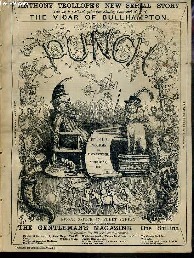 PUNCH OR THE LONDON CHARIVARI - N1468 - VOLUME THE FIFTY-SEVENTH - AUGUST 28, 1869 - le duel a mort, fall in fashionable hair, a discerning dog, destiny and fete, or time works wonders...