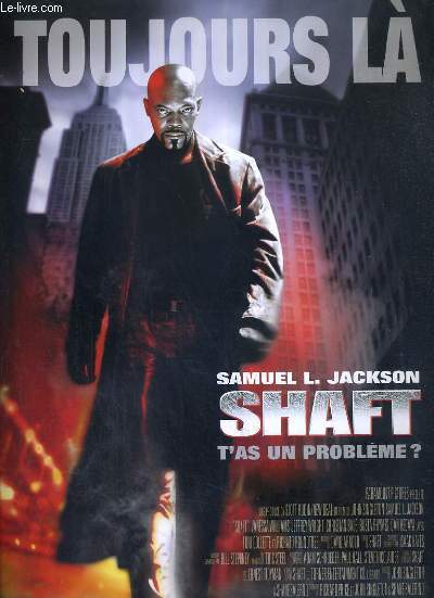PLAQUETTE DE FILM - SHAFT - un film de john singleton avec samuel l. jackson, vanessa williams, jeffrey wright....
