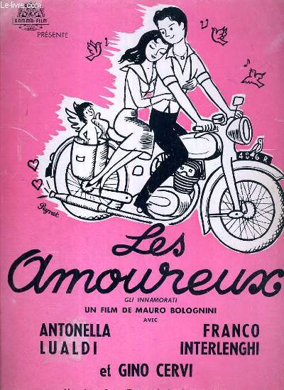 PLAQUETTE DE FILM - LES AMOUREUX - un film de mauro bolognini avec antonella lualdi, franco interlenghi, gino cervi...