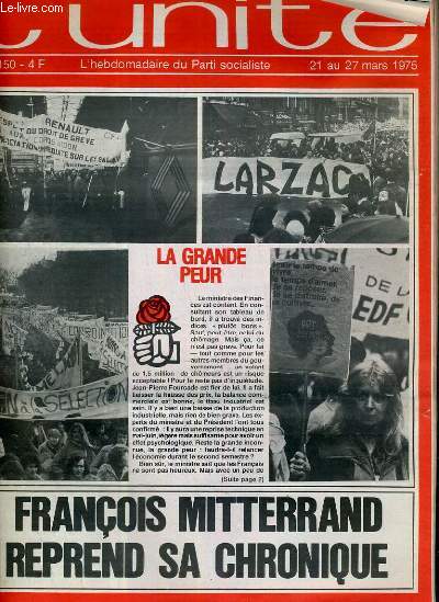 L'UNITE N 150 - HEBDOMADAIRE SOCIALISTE - 21 AU 27 MARS 1975 - ENTRETIEN. LES 