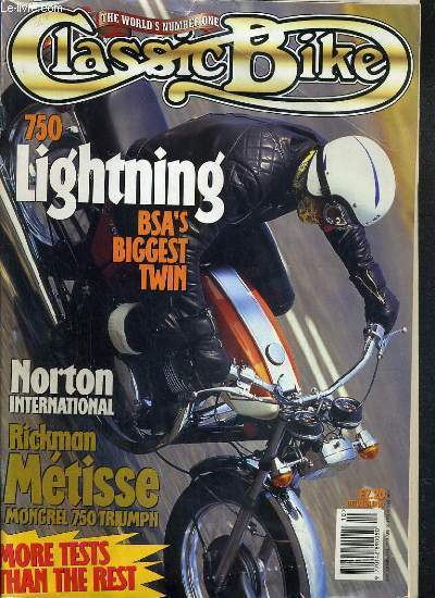 CLASSIC BIKE - N 189 - OCTOBER 1995 - THE WORLD'S NUMBER ONE - VERY INTERESTING - HONDA CB350 - CARBURETTOR CENTRAL - CLASSIC MANX GRAND PRIX - MATCHLESS AND AJS IMPORTER - YAMATON...