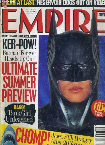 EMPIRE - N73 - JULY 1995 - KER-POW ! BATMAN FOREVER HEADS UP OUR ULTIMATE SUMMER PREVIEW - how much is a pint of milk?, nicolas cage - front desk, including fair game, the new bond theme, jean renoir - TEXTE EXCLUSIVEMENT EN ANGLAIS