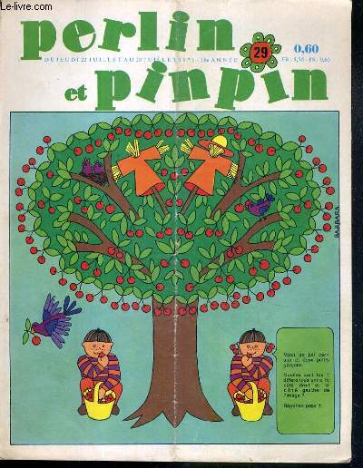 PERLIN ET PINPIN - N 29 - DU JEUDI 22 JUILLET AU 28 JUILLET 1971