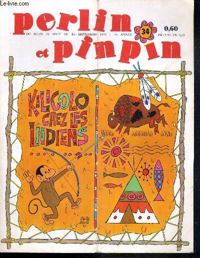 PERLIN ET PINPIN- N 34 - DU JEUDI 26 AOUT AU 1er SEPTEMBRE 1971