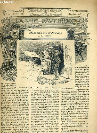 SUPPLEMENT MENSUEL AU JOURNAL DES VOYAGES LA VIE D'AVENTURES - N14 - 11 FEVRIER 1912 - SUPPLEMENT AU N793 - MADEMOISELLE D'OBERVILLE