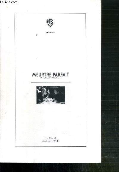 PLAQUETTE DE FILM - MEURTRE PARFAIT (A PERFECT MURDER) - un film de andrew davis avec michael douglas, gwyneth paltrow, viggo mortensen
