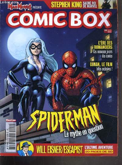 COMIC BOX - N3 - (38) - DECEMBRE 2005 - JANVIER 2005 - SPIDER-MAN LE MYTHE EN QUESTION - en direct des usa: le nouveau king de marvel, la fete des peres, pleins feux sur...spoiler, spider-man: totems et tabous, entretien avec mike wieringo..