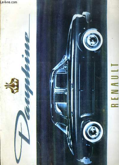 RENAULT DAUPHINE - PLAQUETTE - 2 photos disponibles.