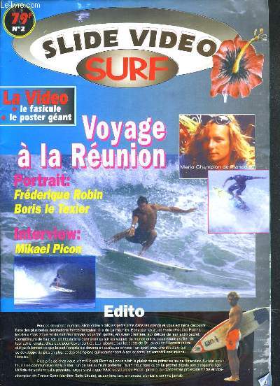 SLIDE VIDEO SURF - N2 - interview de michale picon, frequence musique, the wu is back, alerte  hava'e, boris letexier et frederic robin... + 1 K7 VHS INCLUS