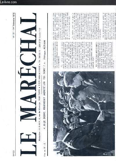 LE MARECHAL - N 101 - 1er TRIMESTRE 1976 - un appel  la jeunesse, Petain  Verdun, le soldat de Verdun, extrait du livre du chanoine Hadrien Bousquet 