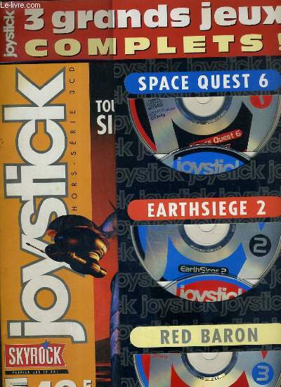 JOYSTICK - NUMERO HORS-SERIE - SEPTEMBRE 1997 - EXPLOSIF TOUTES LES PROCHAINES SORTIES SIERRA ET DYNAMIX - du cot des CD-ROM les trois jeux complets: mode d'emploi, space quest 6, earth siege 2, red + 3 CD INCLUS: SPACE QUEST 6, EARTHSIEGE 2, RED BARON.