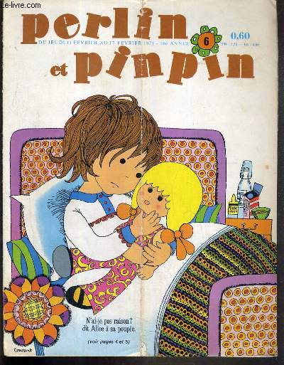 PERLIN ET PINPIN - N 6 - DU JEUDI 11 FEVRIER AU 17 FEVRIER 1971