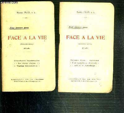 AUX JEUNES GENS - FACE A LA VIE - 1ere serie + 2me serie - 20e mille - GRANDEURS BAPTISMALES - LA FORCE D'AME - VERTUS NECESSAIRES