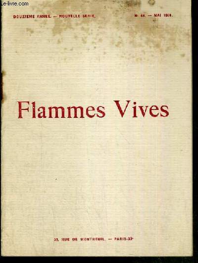 FLAMMES VIVES - 12eme ANNEE - NOUVELLE SERIE - N64 - MAI 1960
