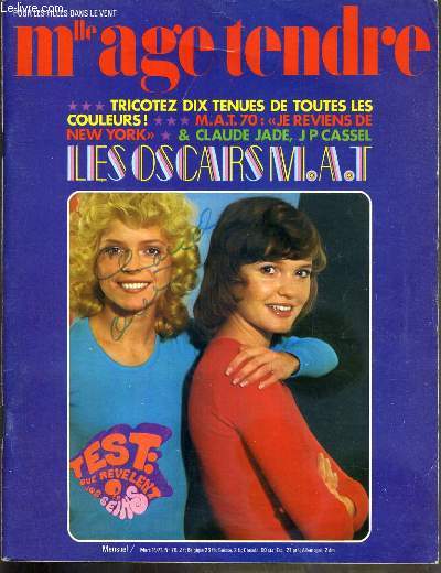 Mlle AGE TENDRE - N76 - MARS 1971 - TRICOTEZ DIX TENUES DE TOUTES LES COULEURS! - M.A.T. 70: 