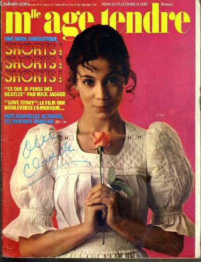 Mlle AGE TENDRE - N77 - AVRIL 1971 - UNE MODE FANTASTIQUE, SHORT! - SHORT! - qui es-tu, Ali MacGraw ? - Nicoletta tourne! - sexologie - mes projets? mes departs? Mes Beatles? - l'ecume des jours - comment sont coiffs vos garcons? - la jolie princesse..