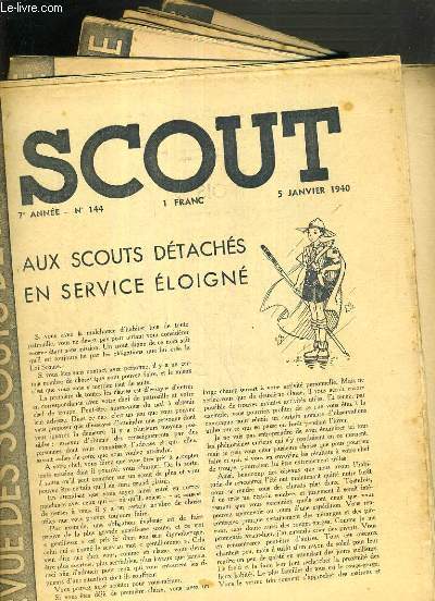 SCOUT - 9 NUMEROS - N144 au N 153 - du 5 janvier au 20 mai 1940.