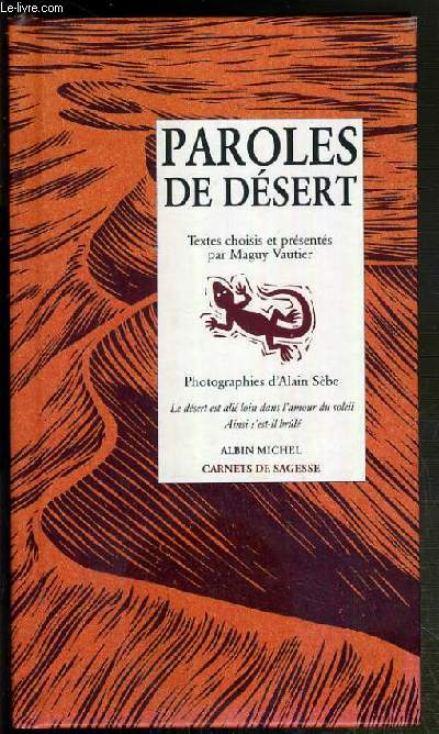 PAROLES DE DESERT - CARNETS DE SAGESSE