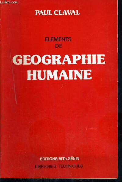 ELEMENTS DE GEOGRAPHIE HUMAINE