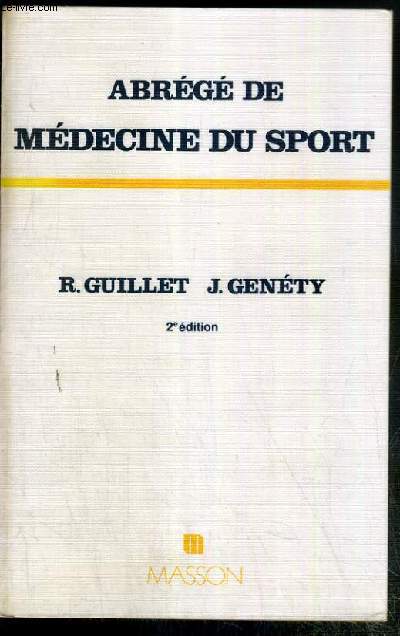 ABREGE DE MEDECINE DE SPORT