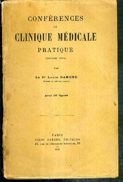 CONFERENCES DE CLINIQUE MEDICALE PRATIQUE - (NEUVIEME SERIE) - SPIROCHELOSE ICTERO-HEMORRAGIQUE / APOPLEXIE PULMONAIRE / AORTITE ABDOMINALE / DIAGNOSTIC D'UNE ANGINE AIGUE / CANCER DU POUMON / INFARCTUS DU MYOCARDE / LEUCEMIE MYELODE / MENINGITE CEREBRO-