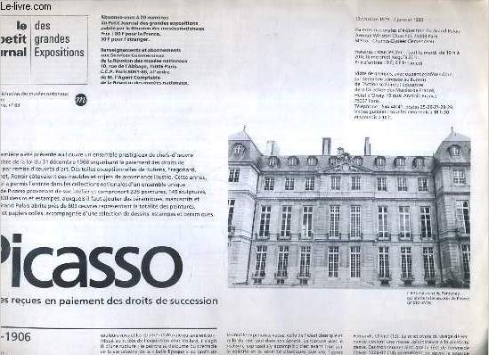 LE PETIT JOURNAL DES GRANDES EXPOSITIONS - NOUVELLE SERIE N83 - 12 OCTOBRE 1979 - 7 JANVIER 1980 - PICASSO, OEUVRES RECUES EN PAIEMENT DES DROITS DE SUCCESSION -