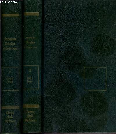 MEMOIRES - 2 TOMES - II + V / TOME II. 1935-1939 - TOME V. 1952-1958 - COLLECTION C'ETAIT AINSI