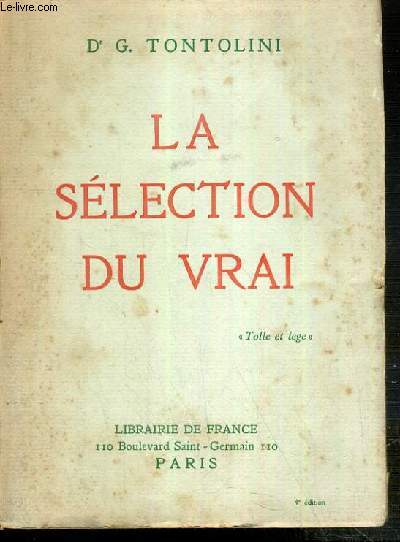 LA SELECTION DU VRAI