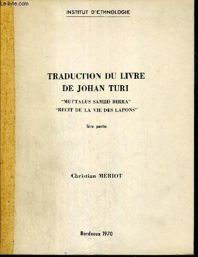 TRADUCTION DU LIVRE DE JOHAN TIRU - 