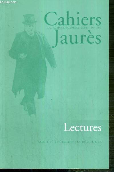 CAHIERS JAURES - OCTOBRE-DECEMBRE 2008 - N190 - LECTURES - Pierre Vidal-Naquet, 