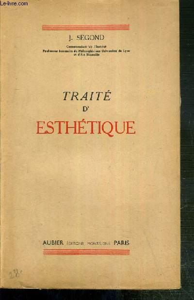 TRAITE D'ESTHETIQUE