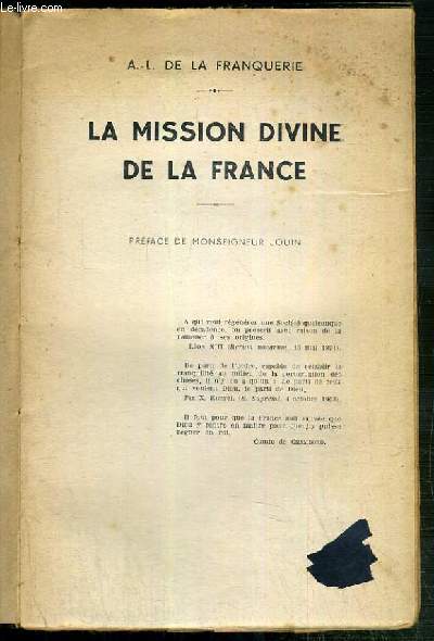 LA MISSION DIVINE DE LA FRANCE
