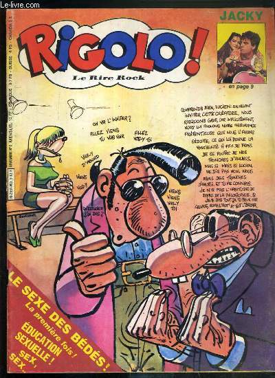 RIGOLO ! - LE RIRE ROCK - N 5 - NOVEMBRE 1983 - LE SEXE DES BEDES, LA PREMIERE FOIS, EDUCATION SEXUELLE!