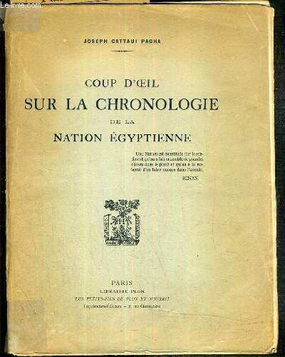 COUP D'OEIL SUR LA CHRONOLOGIE DE LA NATION EGYPTIENNE