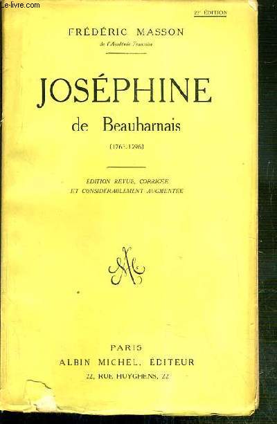 JOSEPHINE DE BEAUHARNAIS (1763-1796)