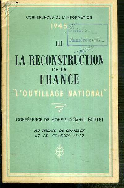 LA RECONSTRUCTION DE LA FRANCE 