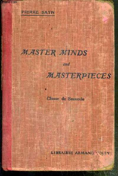 MASTER MINDS ANS MASTERPIECES - CLASSE DE SECONDE