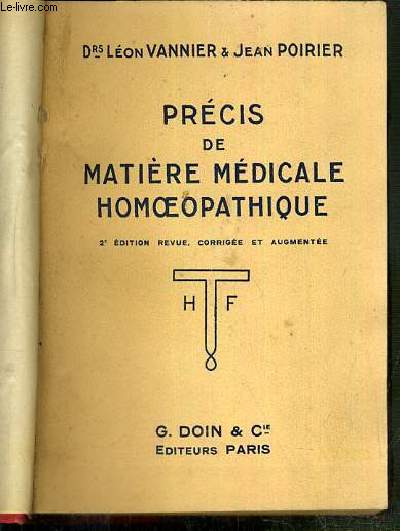 PRECIS DE METIERE MEDICALE HOMOEOPATHIQUE