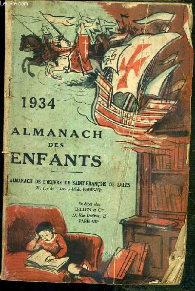 ALMANACH DES ENFANTS 1934 - ALMANACH DE L'OEUVRE DE SAINT-FRANCOIS DE SALES