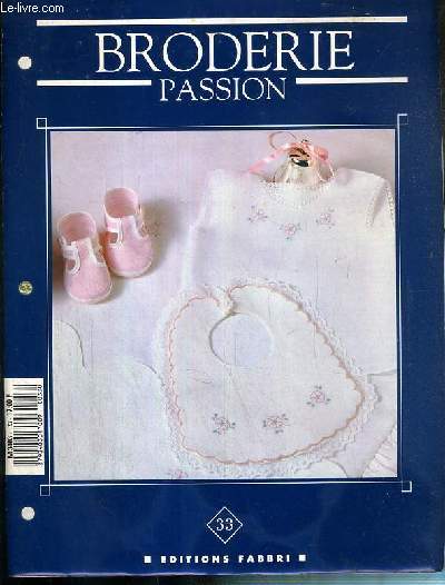 BRODERIE PASSION - N33 - version romantique, en attendant..bebe, degrade de bleu, les annes 20.